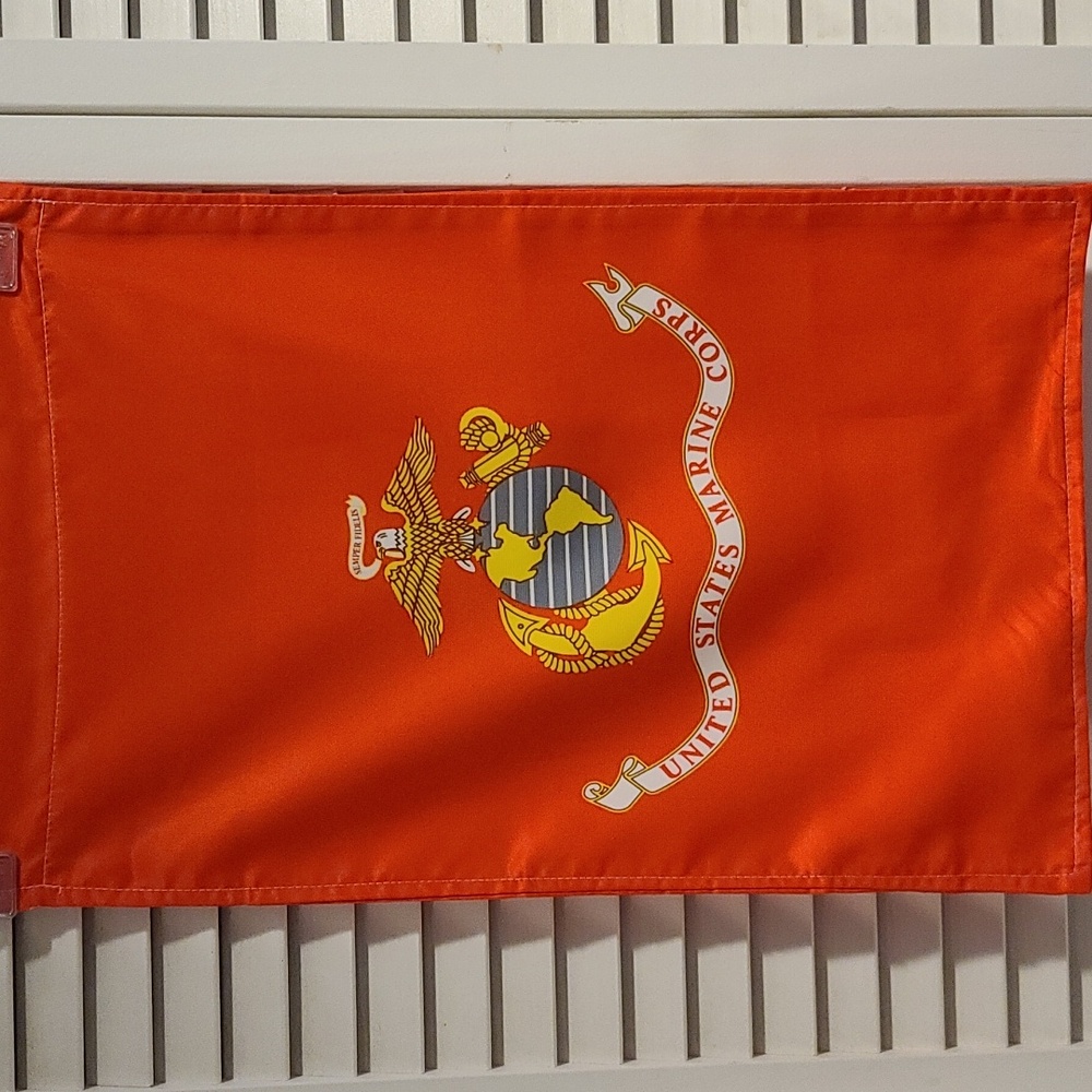 United States Marine Corps - Welcome FLAG sign for yard, garden - 2 side…